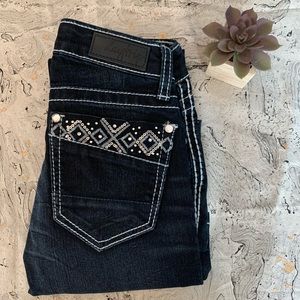 lightly used dark wash denim kids jean